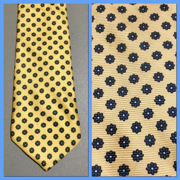 Vtg Flowered Silk Tie_148 - Picture 4 of 5